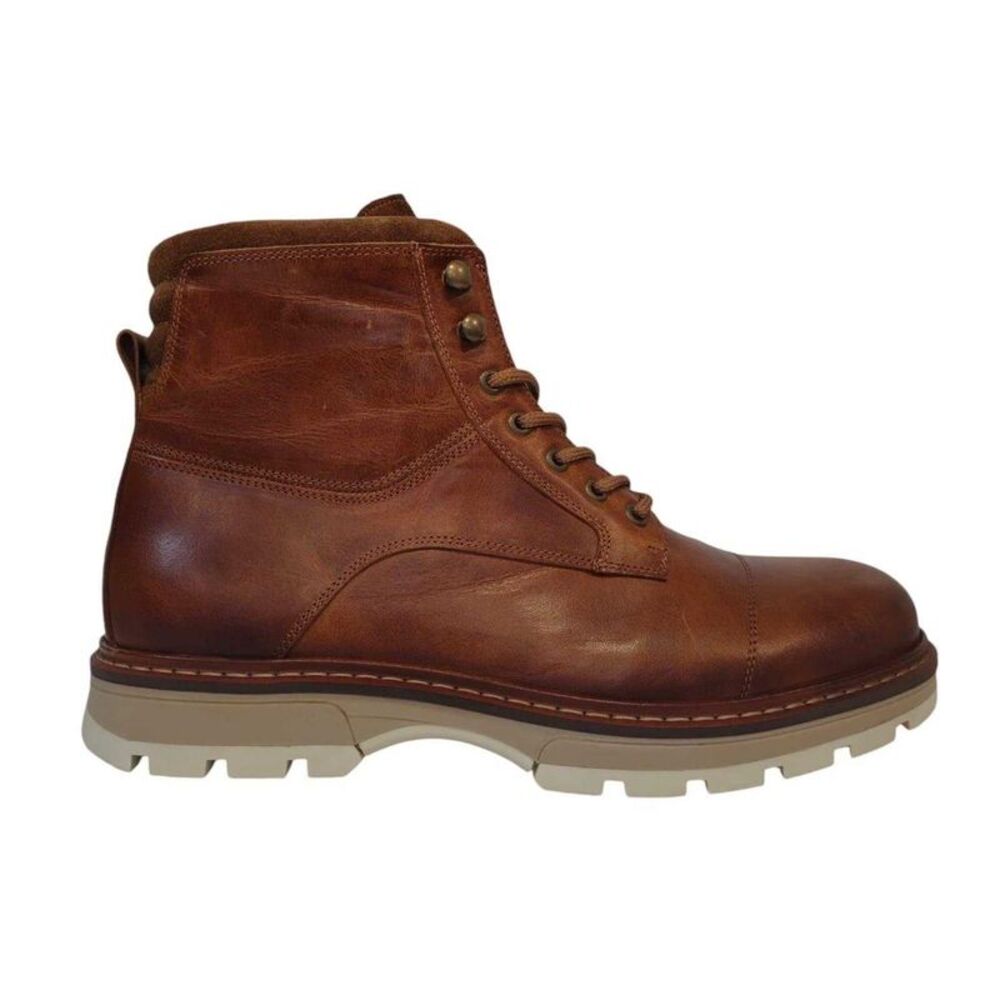 Firetrap Mens Ralf Leather Round Toe Hiking Boots / Tan